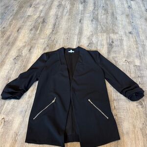 Maurices Black Blazer with Zipper Accents
